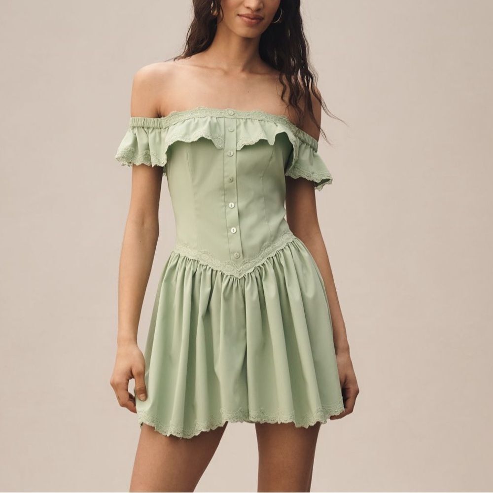 SALE! NWT Anthropologie x Mare Mare Off-Shoulder Skort Romper Medium